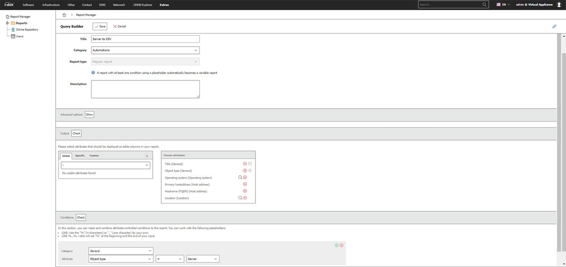 CSV Export: Report