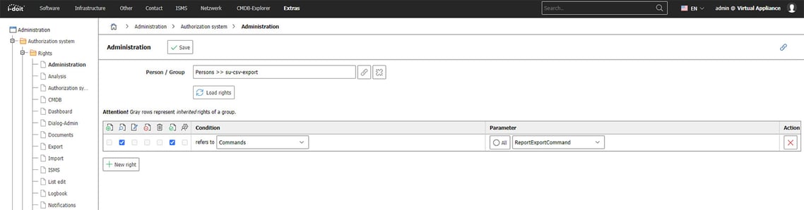 CSV Export: New user permissions
