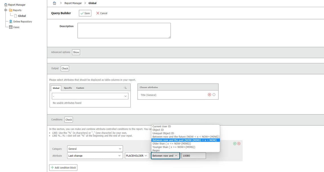 Object Groups in i-doit pro: Objects changed in the last 7 days