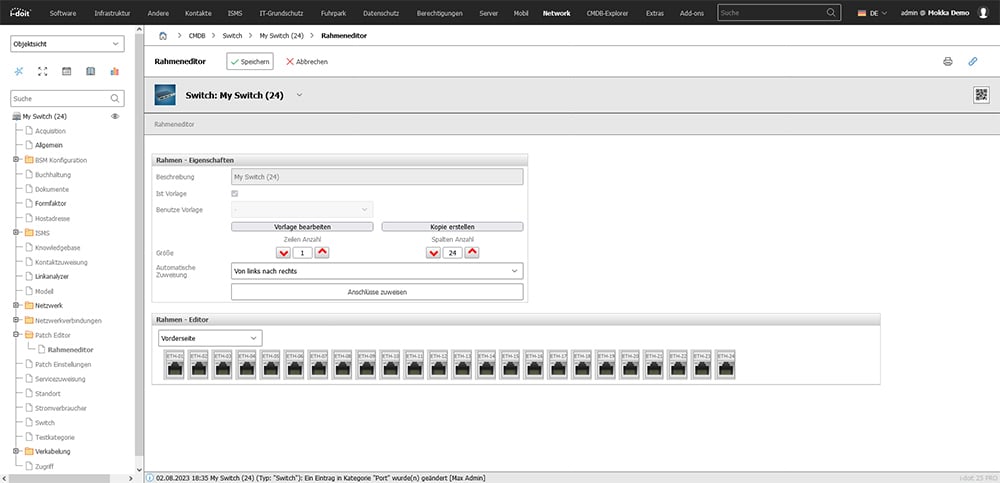 SM-VIEW Patch angelegte Ports