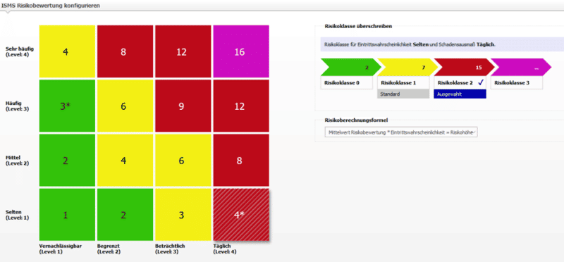 becon.de - ISMS Risikobewertung konfigurieren
