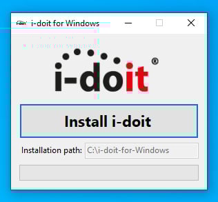 Der Startbildschirm des i-doit Windows-installer