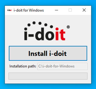 Der Startbildschirm des i-doit Windows-installer