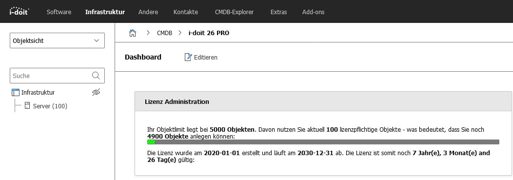 Server in i-doit: 100 physische Server