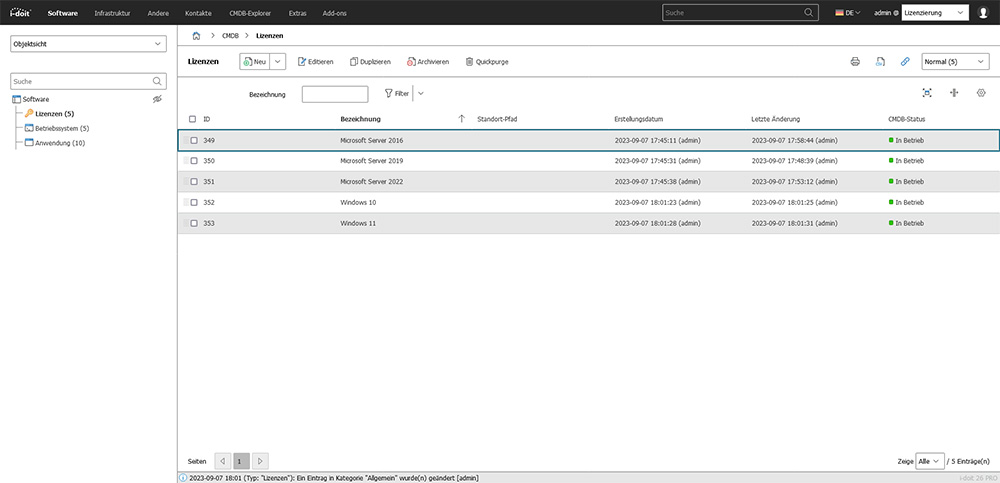 Betriebssystemlizenzen in i-doit pro Betriebssystemlizenzen in i-doit pro